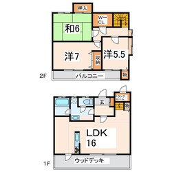 ロッキーハウスＡ・B・C・Dの物件間取画像